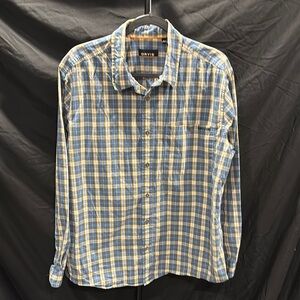 Orvis Casual Blue and Yellow Button Down Shirt